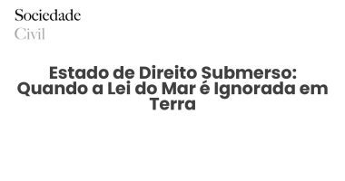 Estado de Direito Submerso: Quando a Lei do Mar é Ignorada em Terra - Sociedade Civil