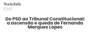 Do PSD ao Tribunal Constitucional: a ascensão e queda de Fernanda Marques Lopes - Sociedade Civil