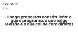Chega propostas constituição: o que é programa, o que exige revisão e o que colide com direitos fundamentais - Sociedade Civil