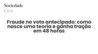 Fraude no voto antecipado: como nasce uma teoria e ganha tração em 48 horas - Sociedade Civil