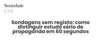 Sondagens sem registo: como distinguir estudo sério de propaganda em 60 segundos - Sociedade Civil