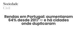 Rendas em Portugal: aumentaram 64% desde 2017 — e há cidades onde duplicaram - Sociedade Civil