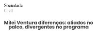 Milei Ventura diferenças: aliados no palco, divergentes no programa - Sociedade Civil