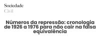 Números da repressão: cronologia de 1926 a 1976 para não cair na falsa equivalência - Sociedade Civil
