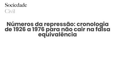Números da repressão: cronologia de 1926 a 1976 para não cair na falsa equivalência - Sociedade Civil