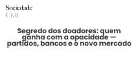 Segredo dos doadores: quem ganha com a opacidade — partidos, bancos e o novo mercado da influência - Sociedade Civil