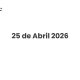 25 de Abril 2026 - Sociedade Civil