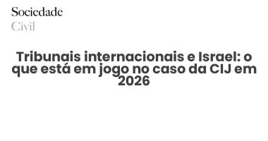 Tribunais internacionais e Israel: o que está em jogo no caso da CIJ em 2026 - Sociedade Civil