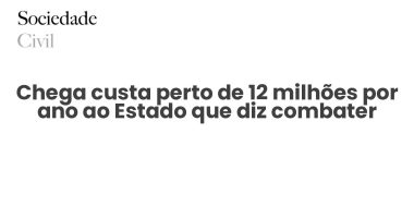 Chega custa perto de 12 milhões por ano ao Estado que diz combater - Sociedade Civil