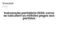 Subvenção partidária 2025: como se calculam os milhões pagos aos partidos - Sociedade Civil