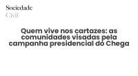 Quem vive nos cartazes: as comunidades visadas pela campanha presidencial do Chega - Sociedade Civil