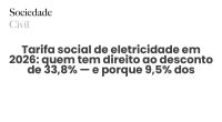 Tarifa social de eletricidade em 2026: quem tem direito ao desconto de 33,8% — e porque 9,5% dos beneficiários desapareceram - Sociedade Civil