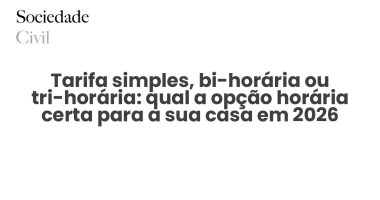 Tarifa simples, bi-horária ou tri-horária: qual a opção horária certa para a sua casa em 2026 - Sociedade Civil