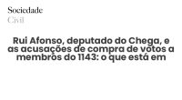 Rui Afonso, deputado do Chega, e as acusações de compra de votos a membros do 1143: o que está em causa - Sociedade Civil