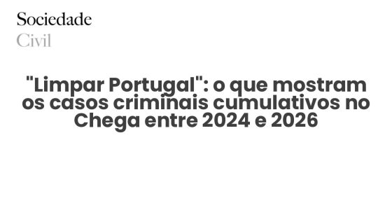 “Limpar Portugal”: o que mostram os casos criminais cumulativos no Chega entre 2024 e 2026 - Sociedade Civil