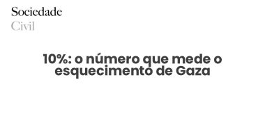10%: o número que mede o esquecimento de Gaza - Sociedade Civil